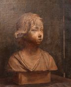 Late 19th Century Continental School, a study of a classical statue, oil on canvas, 20