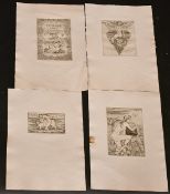 John Buckland-Wright (1897-1954), a group of seven etchings depicting Swinburne's Pasiphae, each