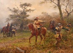 Ernest Crofts (1847-1911), 'Boscobel', the escape of Charles II, oil on canvas, signed and dated