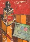 Leon Gischia (1903-1991), a still life of a letter and inkpot on a table, oil on canvas, signed, 13
