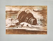 Bernard Leach (1887-1979), design for a Cornish tile, lithograph, signed in pencil and numbered 50/