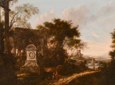 After Pierre Antoine Patel, 'Paysage Aux Edifices Antiques', oil on canvas, 15.5