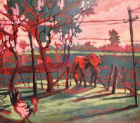 Roberto Jofre (b. 1956), Argentina, 'Tarde en las Flores', acrylic on canvas, signed, 30