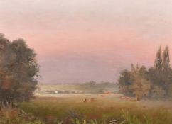 Late 19th/Early 20th Century English School, 'Arundle Meadow at Farelight', oil on board, 9