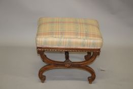 A VICTORIAN CARVED WALNUT 