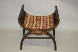 AN EDWARDIAN INLAID ROSEWOOD 