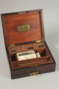 A PAINT BOX dated 1827. Robert Frederick Brownlow Rushbrook. 24cm long.