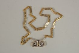 A LALAOUNIS OF GREECE .750 GOLD AND DIAMOND PENDANT AND CHAIN, signed. Total weight 19.3gms.