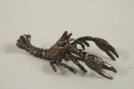 A JAPANESE BRONZE LOBSTER. 9cms long.
