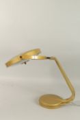 LUIS PEREZ DE LA OLIVA FOR LUPELA OF MADRID, A COBRA LAMP, 1970'S.