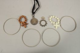 BANGLES AND CROSSES.