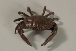 A BRONZE OKIMONO OF A CRAB.