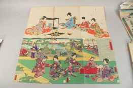 CHIKANOBU YOSHU (1838-1912): FROM THE SERIES OF HIGH-RANKING LADIES OF TOKUGAWA ERA, & TOYOKUNI