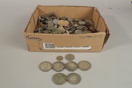 A COLLECTION CHINESE SILVER TOKENS, together a mixed quantity of various coins, (qty).