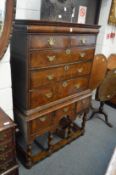 A good 18th century walnut chest on stand.