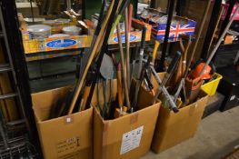 Quantity of gardening and other tools.
