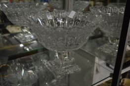A good large cut glass pedestal bowl.