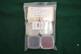 Four boxes of spinels.