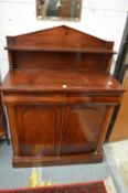 A 19th century mahogany chiffonier of small size.