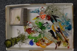 Miniature glass animals etc.