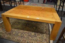 Modern ash and burr wood coffee table.
