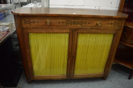 A good Regency brass inlaid rosewood two door side cabinet.
