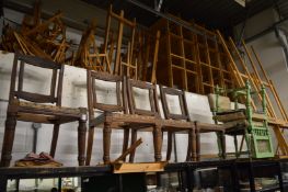 Six chairs for upholstery.