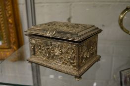 A large French silver plated decorative casket.