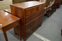 A 19th century oak chest of drawers.
