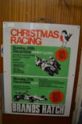 Original 1970's Brands Hatch Christmas racing poster.