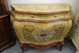 Decorative French style bombe commode.