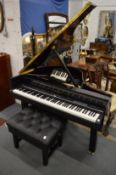 A Yamaha CP4 Stage electronic piano with piano stool.