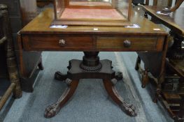 A 19th century mahogany pedestal Pembroke table.
