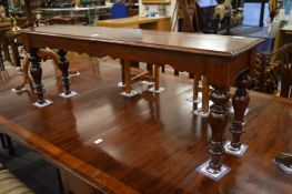 A 19th century mahogany window seat.