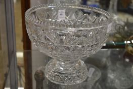 A good cut glass pedestal bowl.