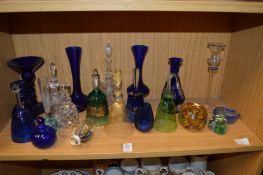 Colourful glassware.