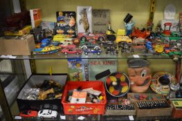 A large collection of toys, models etc.