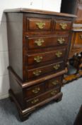 A good small oak multi drawer chest.