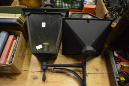 Pair of Victorian style wall mounted lanterns.