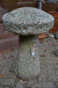 A granite staddle stone.