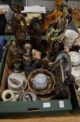 Decorative ornamental figures, Chinese and Japanese porcelain etc.