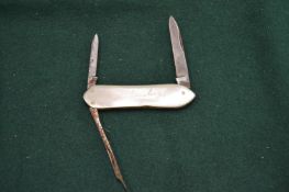 Mother of pearl penknife.