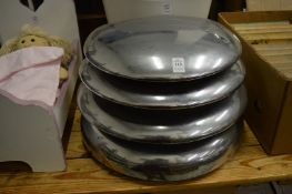 An HMV chrome plated Art Deco heater shell.