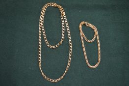 Two 9ct gold necklaces.