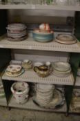Quantity of decorative china to include part dinner services.