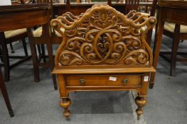 A good Victorian style mahogany four division Canterbury.