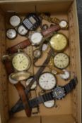 Various pocket and wristwatches.