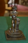 A good small cast bronze model of Napoleon.