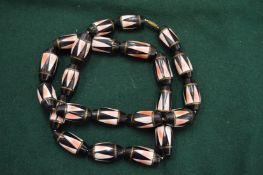 An unusual African bead necklace.