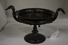 Cast bronze classical tazza.